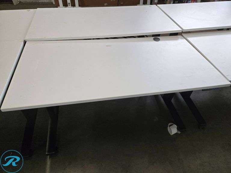 (2) ESI Triumph LX60 Electric Height-Adjustable Desk with 24″ Undermount Power Strip, 60×30 Inches - Roller Auctions