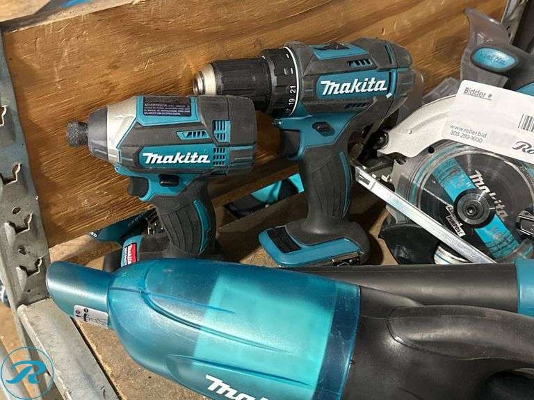 (5) Makita 18V Power Tools With Bag - Roller Auctions