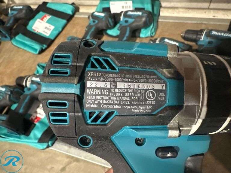 (2) Makita XDT Impact Drivers, XFD10 Drill and XFD10 Drill With Bag, 18V - Roller Auctions