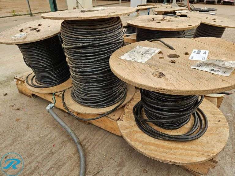Pallet of Reels of Electrical Cables - Roller Auctions