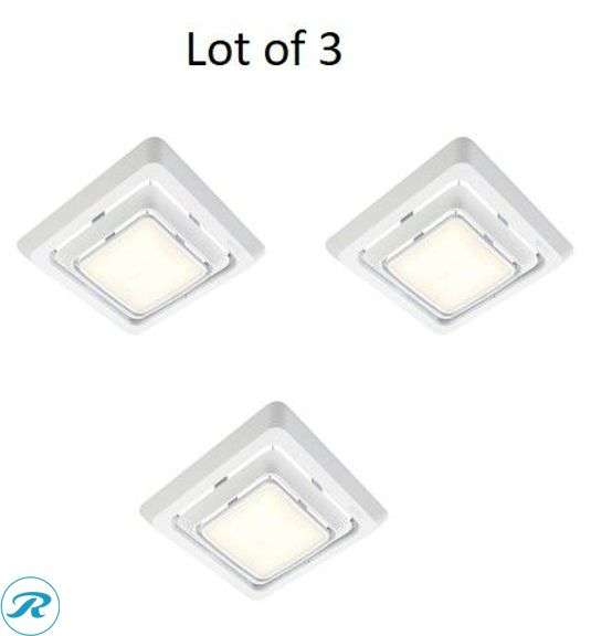 (3) New- Broan Quick Install with LED Light Replacement Replacement Grille Cover (total of 3) - Roller Auctions