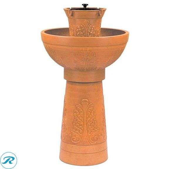 (1) Open Box- allen + roth 30-in H Plastic Tiered Outdoor Fountain Pump Included (total of 1) - Roller Auctions