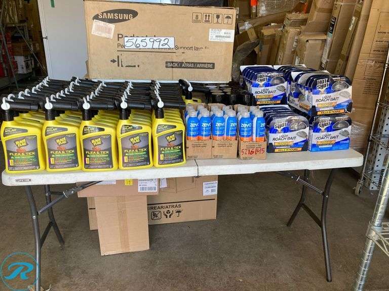 (100 items) New- Assorted Lot of Flea and Roach Bait and Mosquito Repellent (Total of approx 100 items) - Roller Auctions