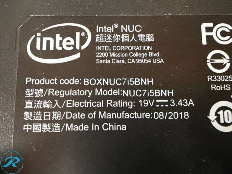 Intel NUC7i5BNH Mini PC - Roller Auctions