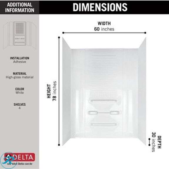 (1) New- Peerless 31.5-in x 63-in x 78-in 5-Piece Glue To Wall White Bathtub Back Wall Panel (Some Damage to Box product is perfect See Photos) (Total of 1) - Roller Auctions