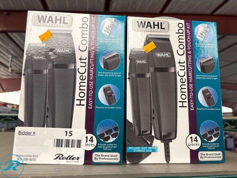 (2) Wahl Model 79450 HomeCut Combo Haircutting & Touch-Up Kits