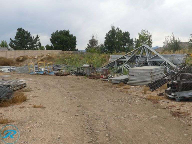 Large Selection of Greenhouse Metal Trusses, Supports, Rails and Accessories, Including Trusses to Build 100′ x 50′ Storage Building - Roller Auctions