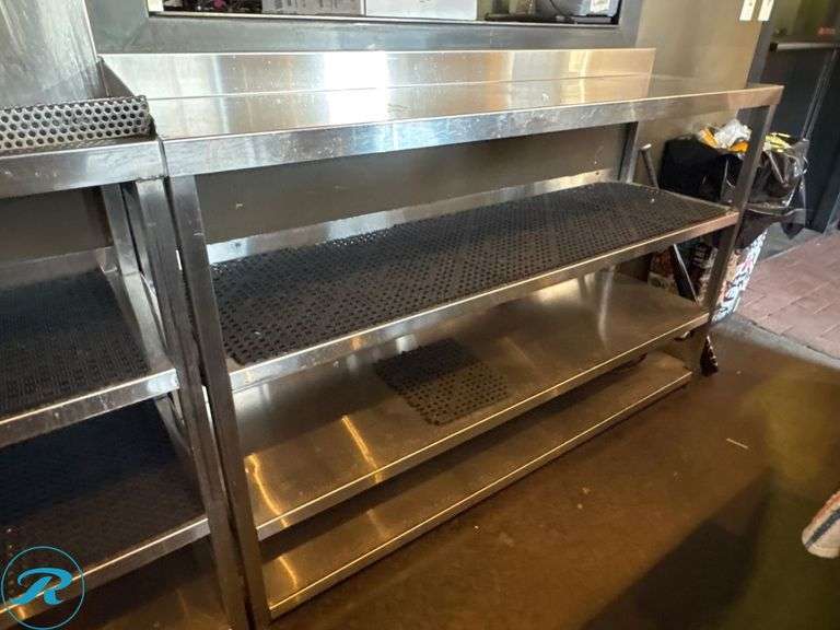 16-Tap Stainless Steel Beer Dispensing Station With Shelving, 140in - Roller Auctions