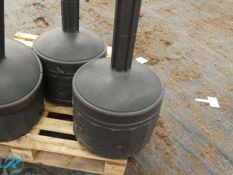 (3) Smokers Cease-Fire Outdoor Cigarette Receptacles - Roller Auctions