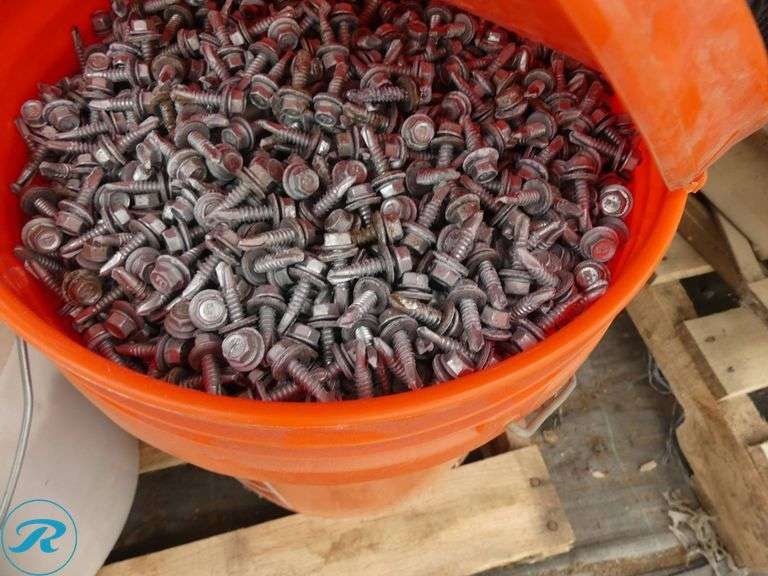 Pallet of Screws and Washers in 5-Gallon Buckets - Roller Auctions