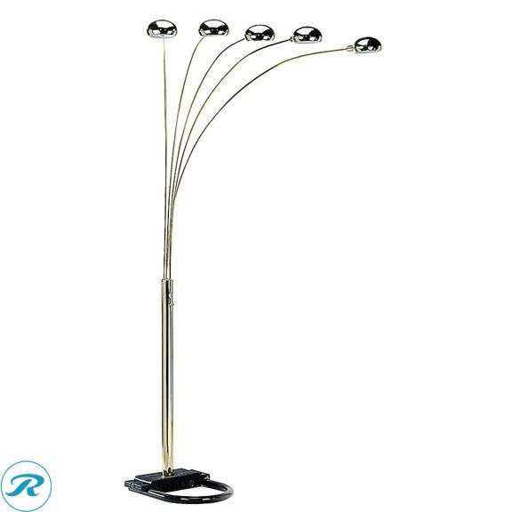(1) New- ORE International 84-in Brass Multi-head Floor Lamp with Metal Shade (Total of 1) - Roller Auctions
