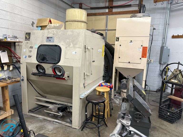 Empire PF6060 Pro-Finish 60" x 60" x 44" Sand Blast Cabinet with CDC-9 Dust Collector / Reclaimer