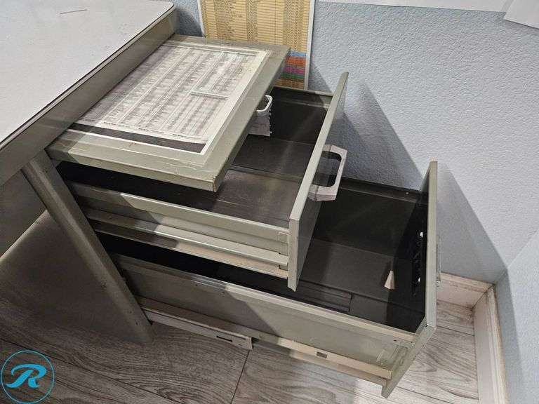 Metal Desk with Office Chair - Roller Auctions