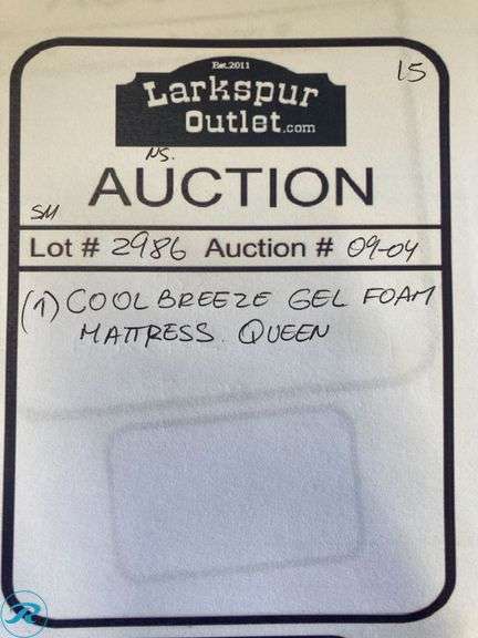 (1) Cool Breeze Gel Foam Mattress Queen - Roller Auctions