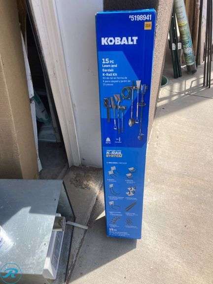 (1) New- Kobalt K-Rail 15 -Piece 32-in Black/Grey PVC Storage rail system (total of 1) - Roller Auctions