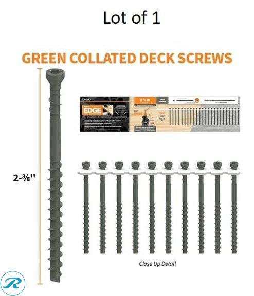 (2) New- (1) CAMO Drive Collated Stand-up Deck Fastening Handheld drill guide (1) CAMO #7 x 2-3/8-in Wood to wood Deck Screws ( 1000 -Per Box ) (Total of 2 items) - Roller Auctions