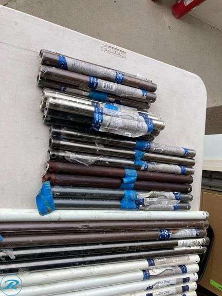(56) New- Assorted Universal Ceiling Fan Downrod (all different sizes see photos) (total of approx 56 items) - Roller Auctions