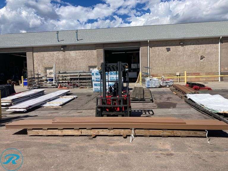 (30) New- (23) Trex Transcent Linage 1" x 6" x 20ft Jasper square composite Deckboard (4) Fiberon Good Life 3/4" x 7.25" x 12ft Cabin square composite riser (3) Trex Transcent Linage 1" x 12" x 12ft Jasper composite Fascia Board - Roller Auctions