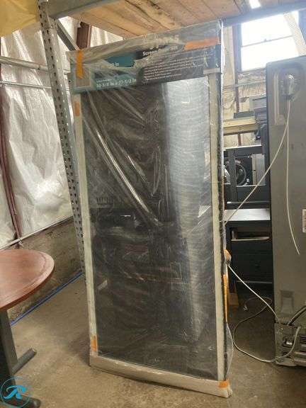 (1) New- RELIABILT 72-in x 80-in White Aluminum Sliding Double Screen door (Handle Included) (Total of 1) - Roller Auctions