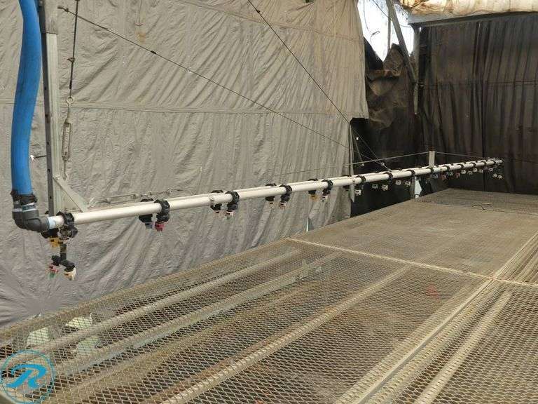 GTI Common Sense Greenhouse 30′ Boom Irrigation System, 120′ Travel Rail, 100′ On-Rail Hose - Roller Auctions