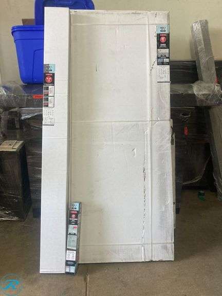 (1) New- Delta Kesara Brushed Nickel 53-in to 60-in W x 72.99-in H Frameless Clear Glass Sliding Soft Close Shower door - Roller Auctions