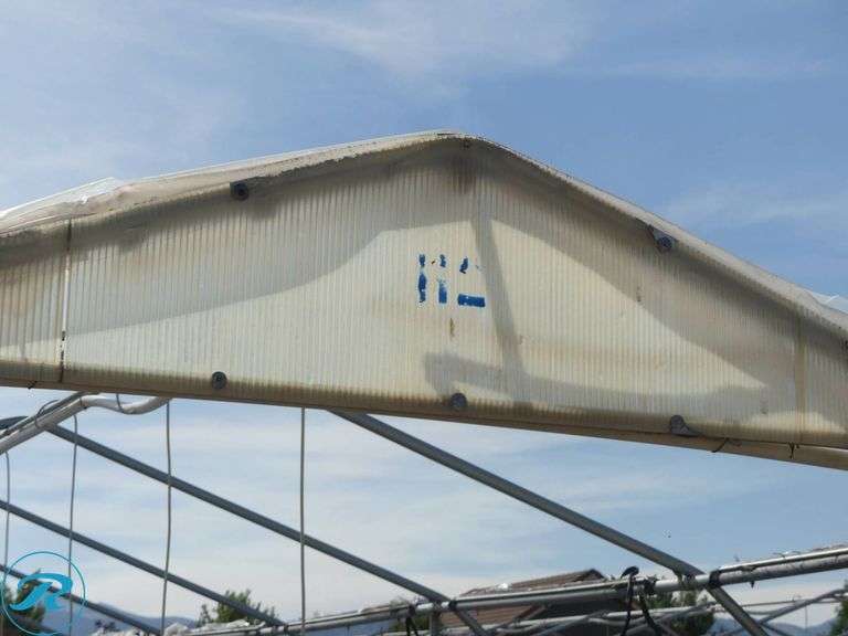 Tunnel Hoop House Frame, 90′ x 17′, With Front and Rear Doors, 60″ x 76″ - Roller Auctions