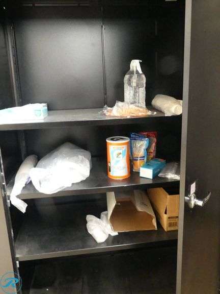 (2) Metal Storage Cabinets (1 Missing Doors) - Roller Auctions
