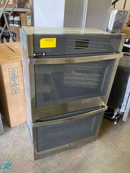 (1) New Open Box- GE Profile 30 inch Smart Compatible Double Electric Wall Oven with Air Fry Self + Steam Cleaning ( Stainless Steel ) - Roller Auctions