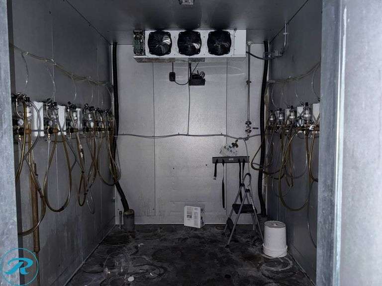 Walk-in Refrigeration Unit with Compressor and Condenser, 108”W x 150”L x 120”H - Roller Auctions