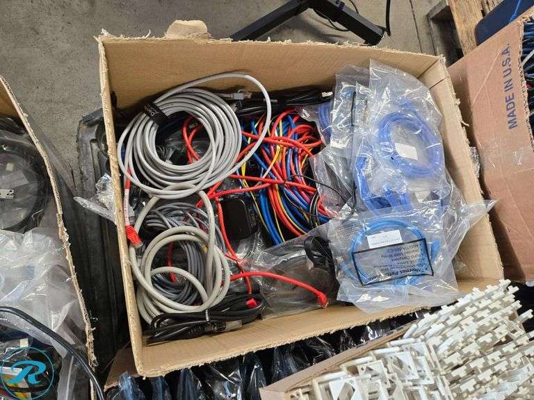 Ethernet, Power, and Data Cables with Components - Roller Auctions