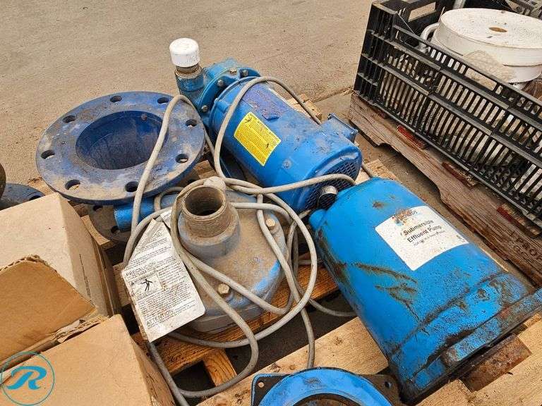 Pallet of Sewage Pumps, Motors, and Miscellaneous Components - Roller Auctions