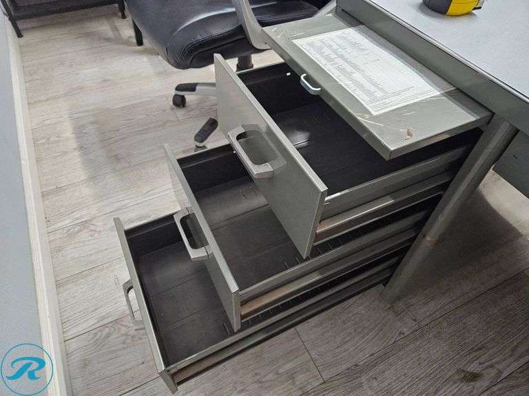 Metal Desk with Office Chair - Roller Auctions