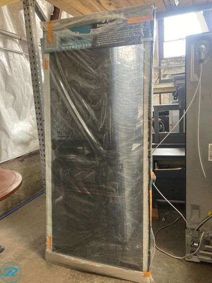 (1) New- RELIABILT 72-in x 80-in White Aluminum Sliding Double Screen door (Handle Included) (Total of 1) - Roller Auctions