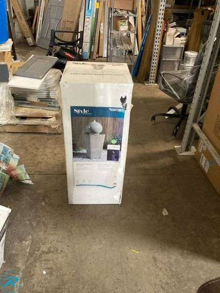 (1) New- Style Selections 29.3-in H Ceramic Electric Powered Planter Outdoor Fountain Pump Included (total of 1) - Roller Auctions