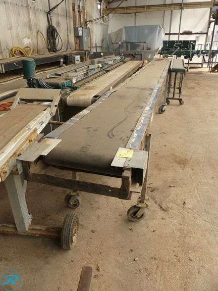Portable Line Conveyor, 276" Length, 16" Belt, 110V - Roller Auctions