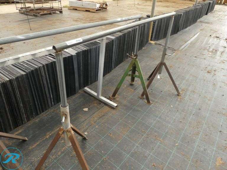 (3) Metal Sawhorses - Roller Auctions