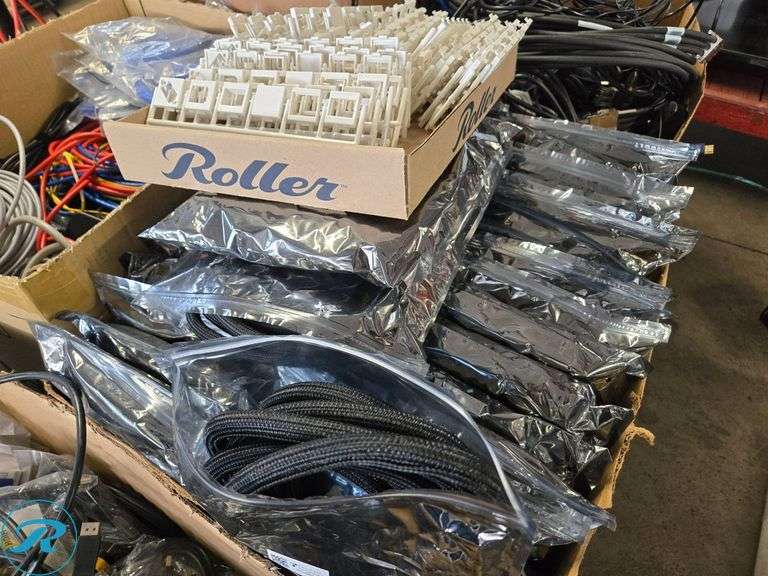 Ethernet, Power, and Data Cables with Components - Roller Auctions