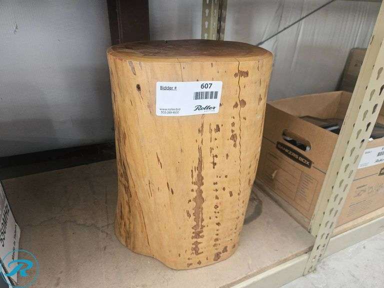 Wooden Log Stool - Roller Auctions