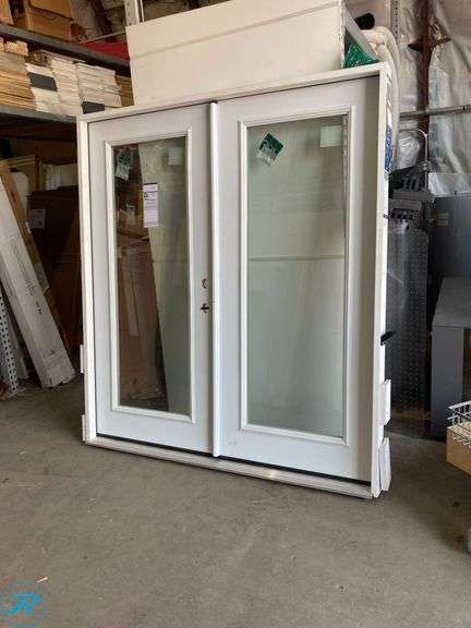 (1) New- Jeld-Wen 72" x 80" x 4 9/16" Jamb Primed Steel Left Hand InSwing French Patio Door with Low E Glass (Total of 1) - Roller Auctions