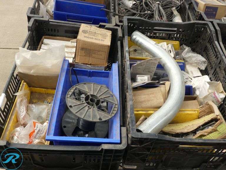 (21) Trays of Assorted Electrical and Hardware Components - Roller Auctions