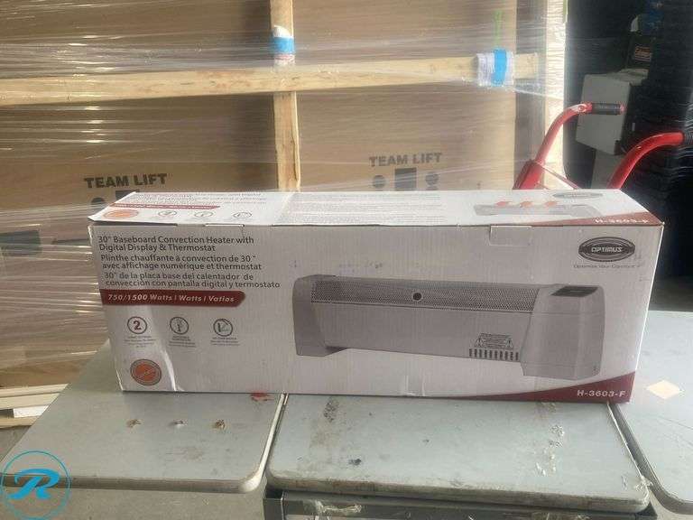 (1) New- Optimus 30" 120 volt 1500 watt Standard electric baseboard heater - Roller Auctions