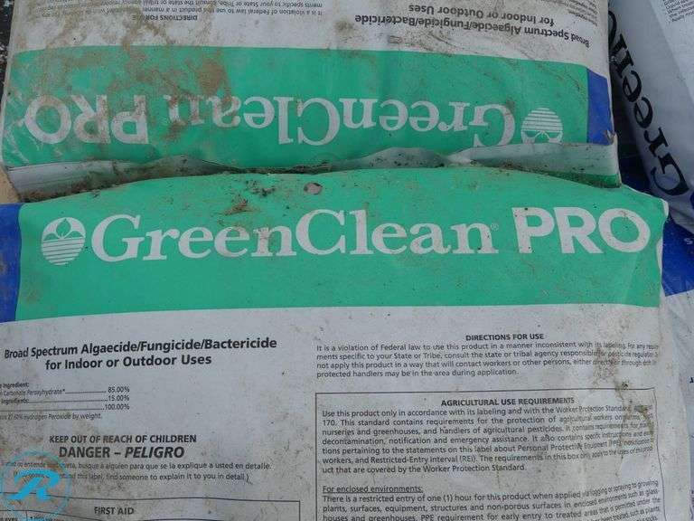Pallet of (12) Bags GreenClean PRO Algaecide/Fungicide/Bactericide, 50 lbs Each - Roller Auctions