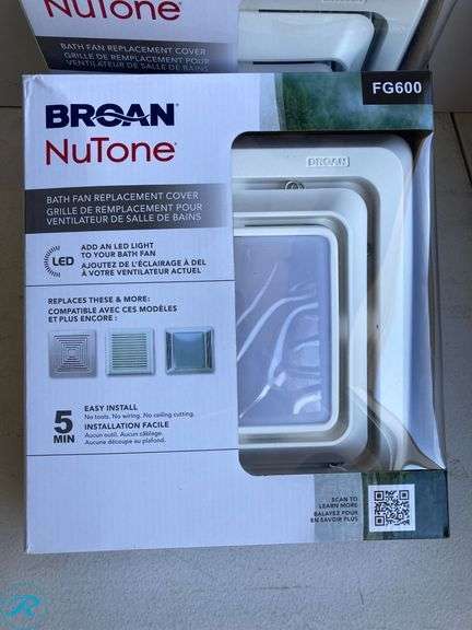 (3) New- Broan Quick Install with LED Light Replacement Replacement Grille Cover (total of 3) - Roller Auctions