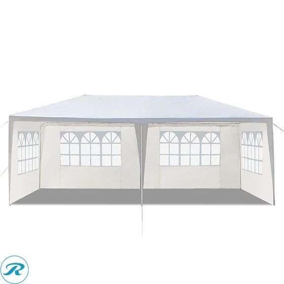 (1) New- Winado 20-ft x 10-ft Rectangle White Party canopy - Roller Auctions