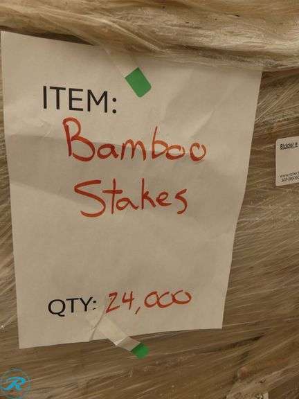 Pallet of Bamboo Stakes - Roller Auctions