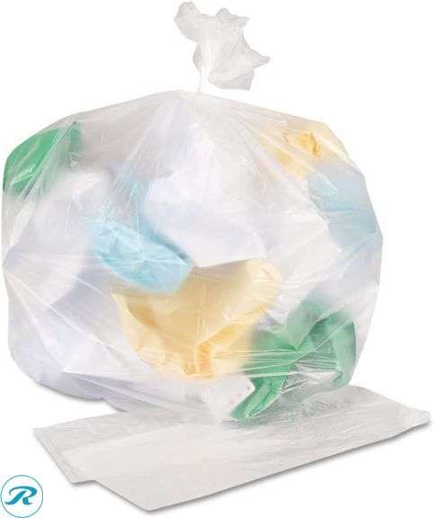 (4) 24 X 31 High Density Can Liner 16 Gallon, .50mil, 500 Bags Per Case - New - Roller Auctions