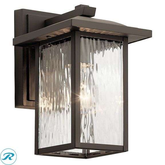 (1) New- Kichler Capanna 1 -Light 10.25-in H Bronze Hardwired Outdoor Wall Light - Roller Auctions
