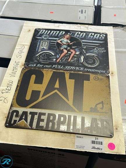 (2) Retro Vintage Signs