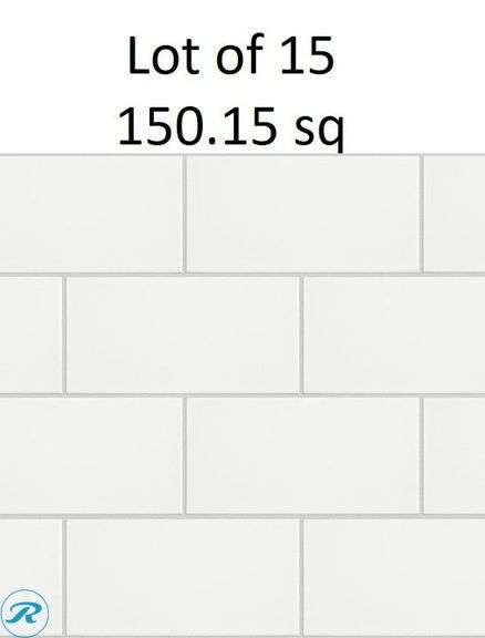 (15) New- Affinity Tile Projectos White 4-in x 8-in Matte Ceramic Subway Floor and Wall Tile ( 11-sq ft Carton ) (total of 150.15 sq ft) - Roller Auctions