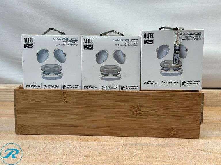 (2) Altec Lansing: NanoBuds Sport Truly Wireless Earbuds, Blue- New - Roller Auctions
